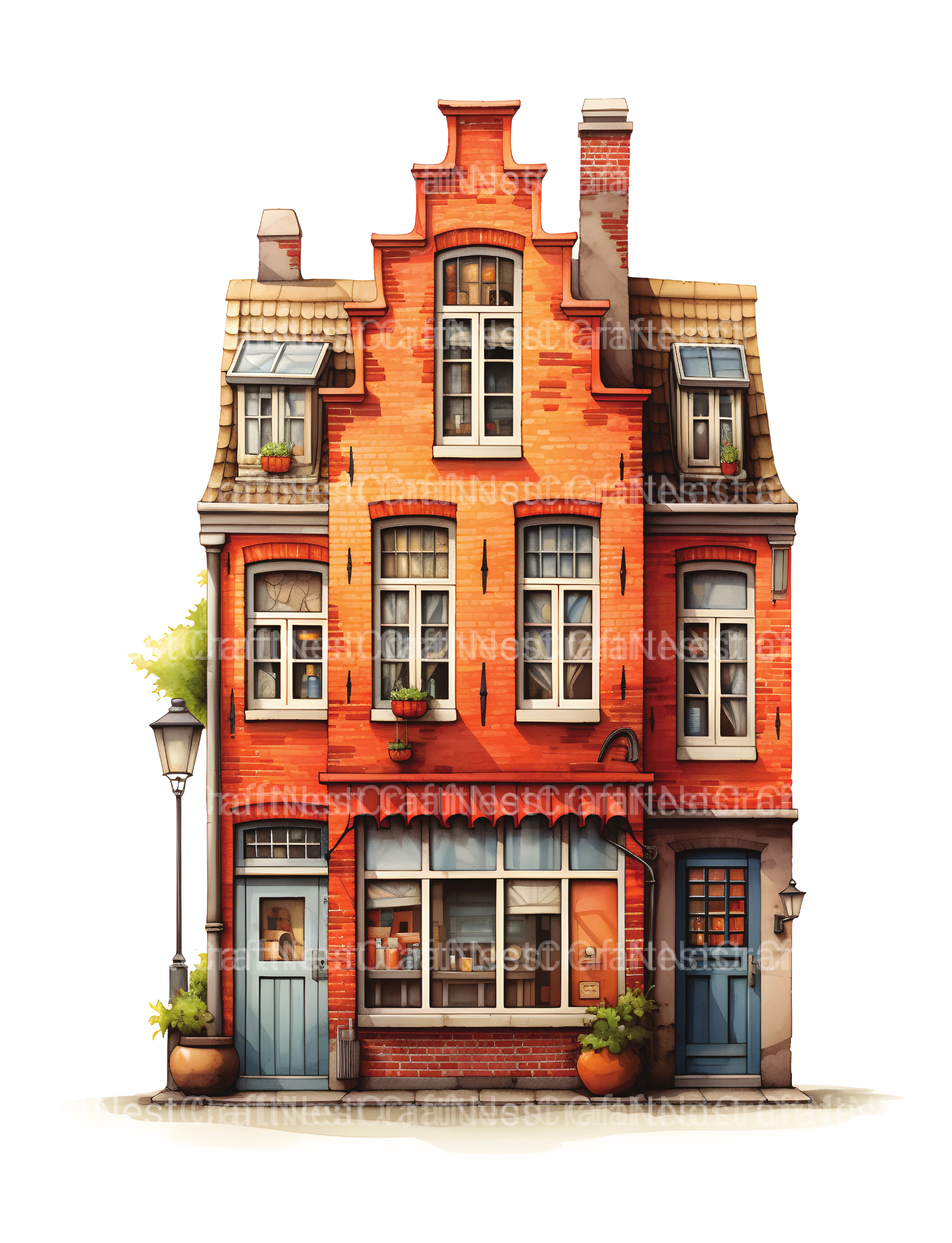 Mixed Style Tiny House Coloring Book