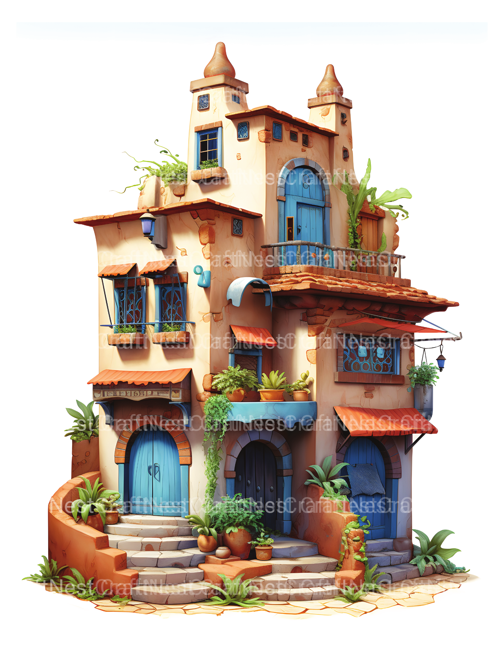 Moroccan Tiny House Coloring Book