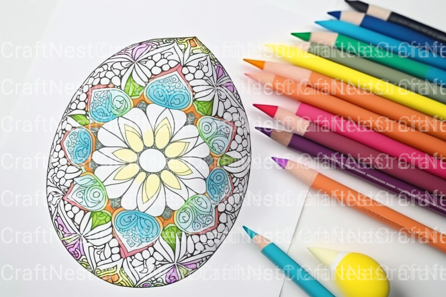 Mandala Egg Coloring Book - CraftNest - Digital Crafting and Art