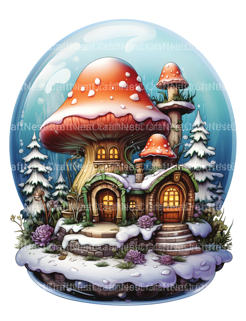 Snowball Fairy House Coloring Book - CraftNest - Digital Crafting and Art