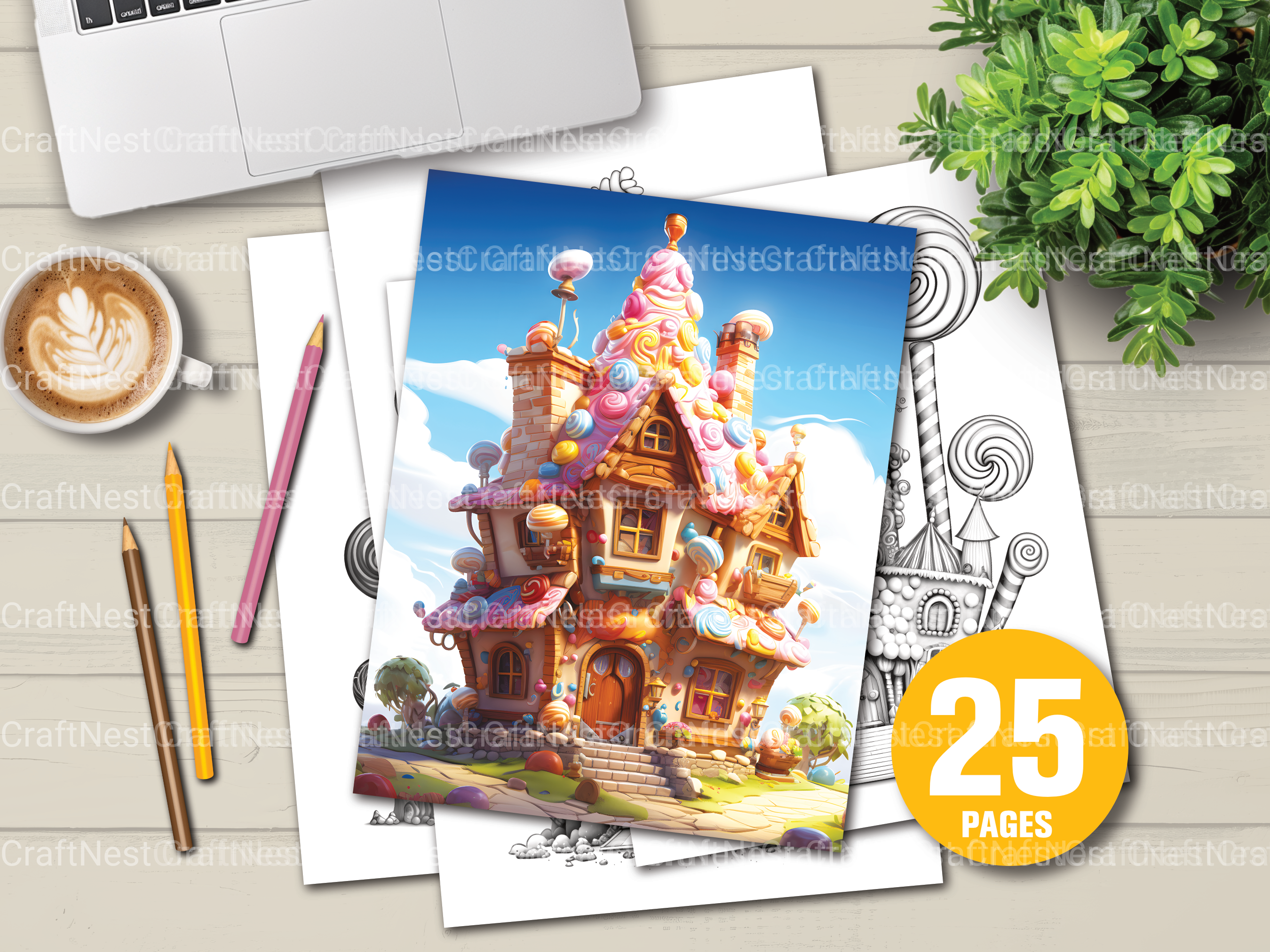 Aztec Tiny House Coloring Book