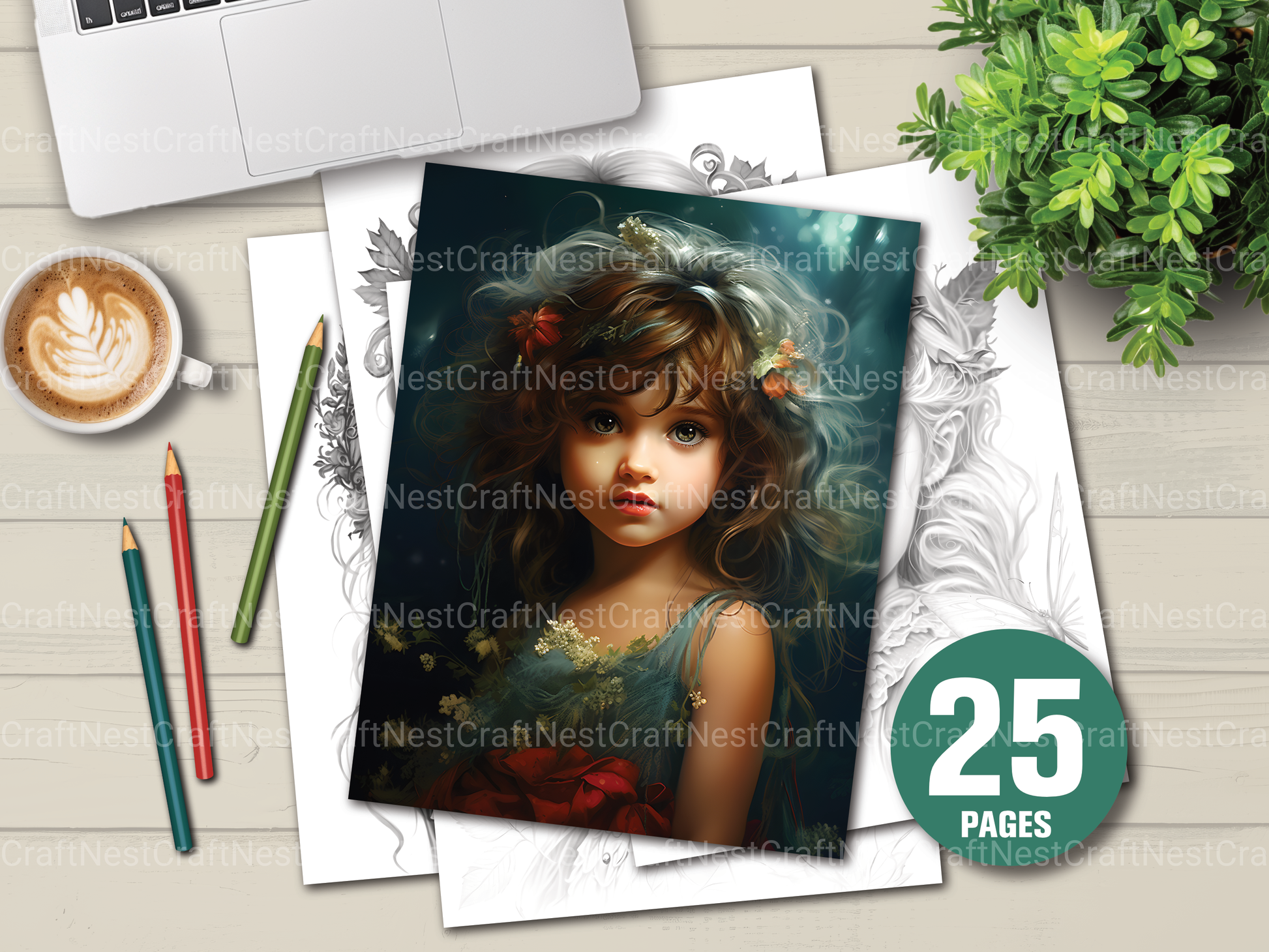 Gnome Girl Coloring Book - CraftNest - Digital Crafting and Art