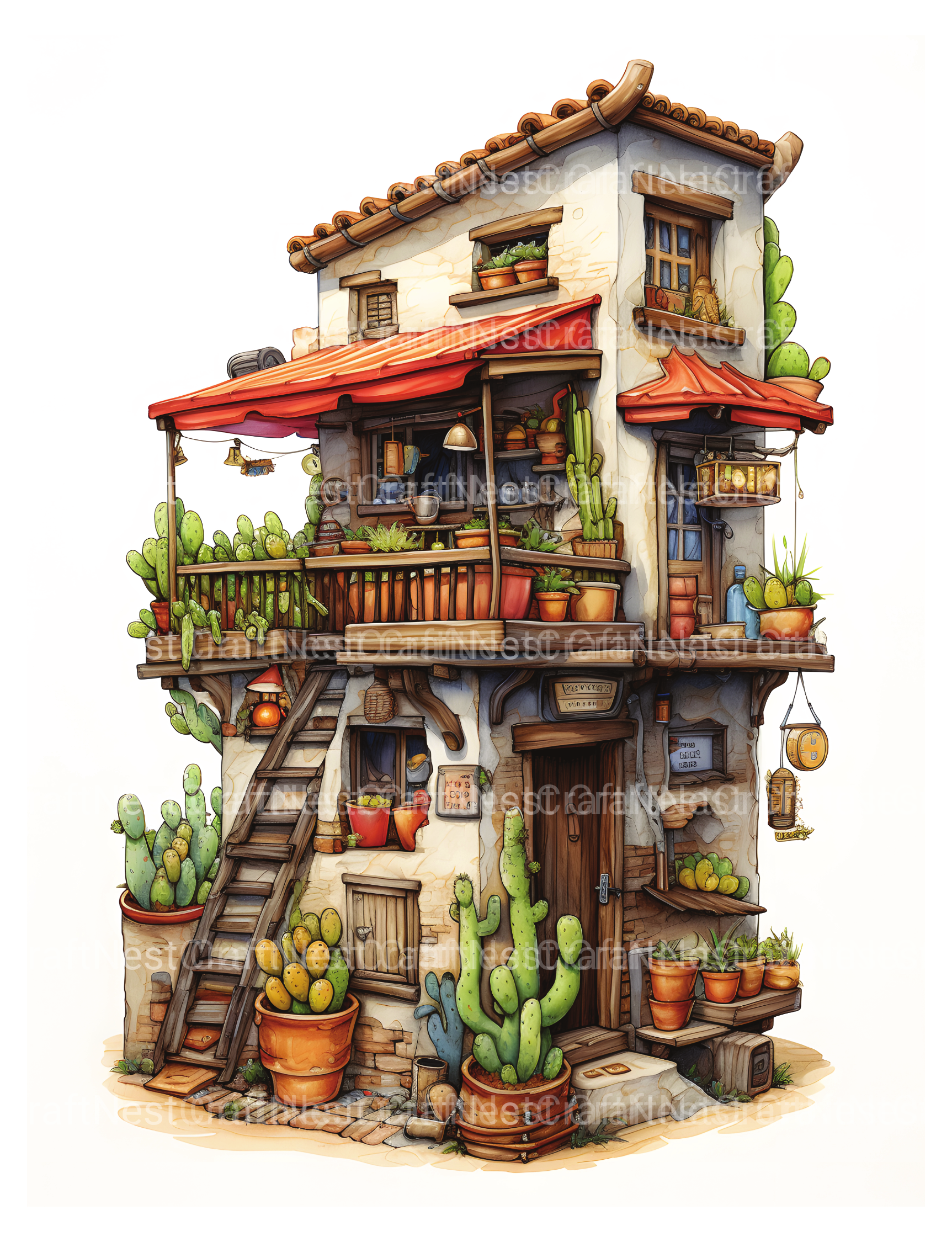 Chile Tiny House Coloring Book 1