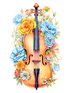 Flower Instrument Coloring Book - CraftNest - Digital Crafting and Art