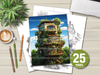 Intricate Garden Houses Coloring Book