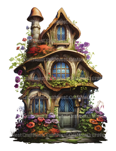 Secret Garden Fairy House Coloring Book - CraftNest - Digital Crafting and Art