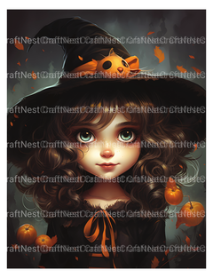 Cute Witch Coloring Book - CraftNest - Digital Crafting and Art