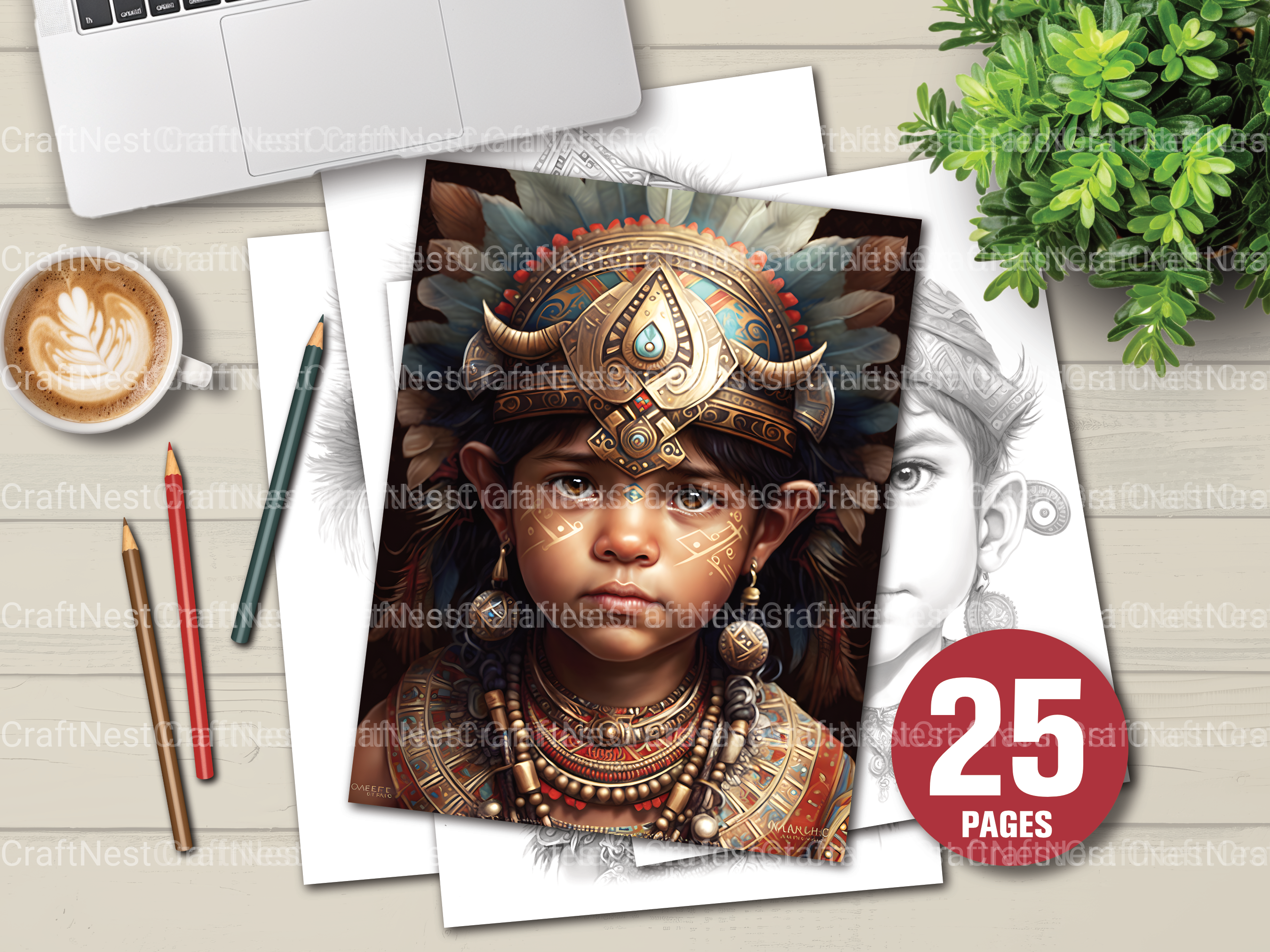 Babarian Boy Coloring Book - CraftNest - Digital Crafting and Art