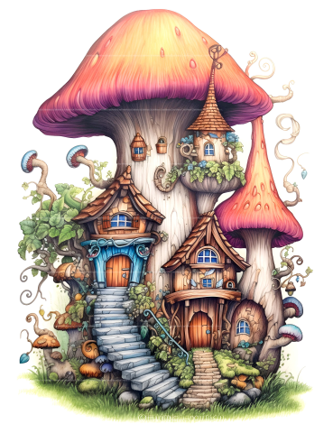 Fairy Houses 2 Coloring Book - CraftNest - Digital Crafting and Art