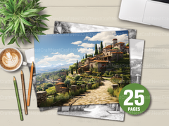 French Village Coloring Book - CraftNest - Digital Crafting and Art