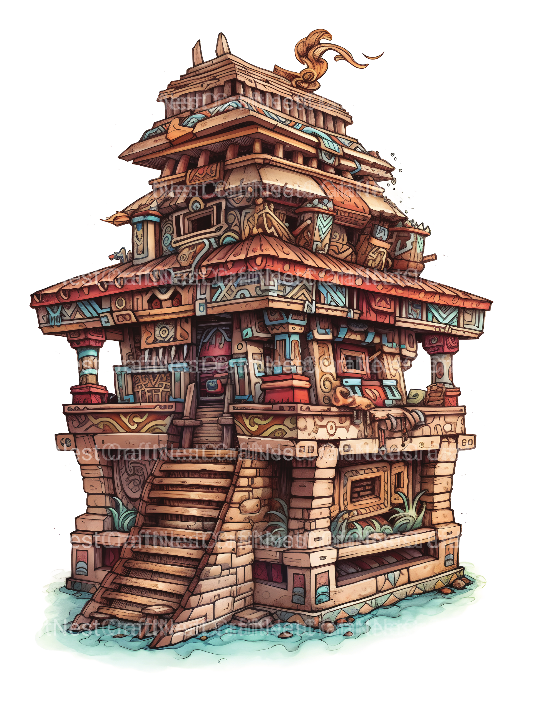 Castle Tiny House Coloring Book