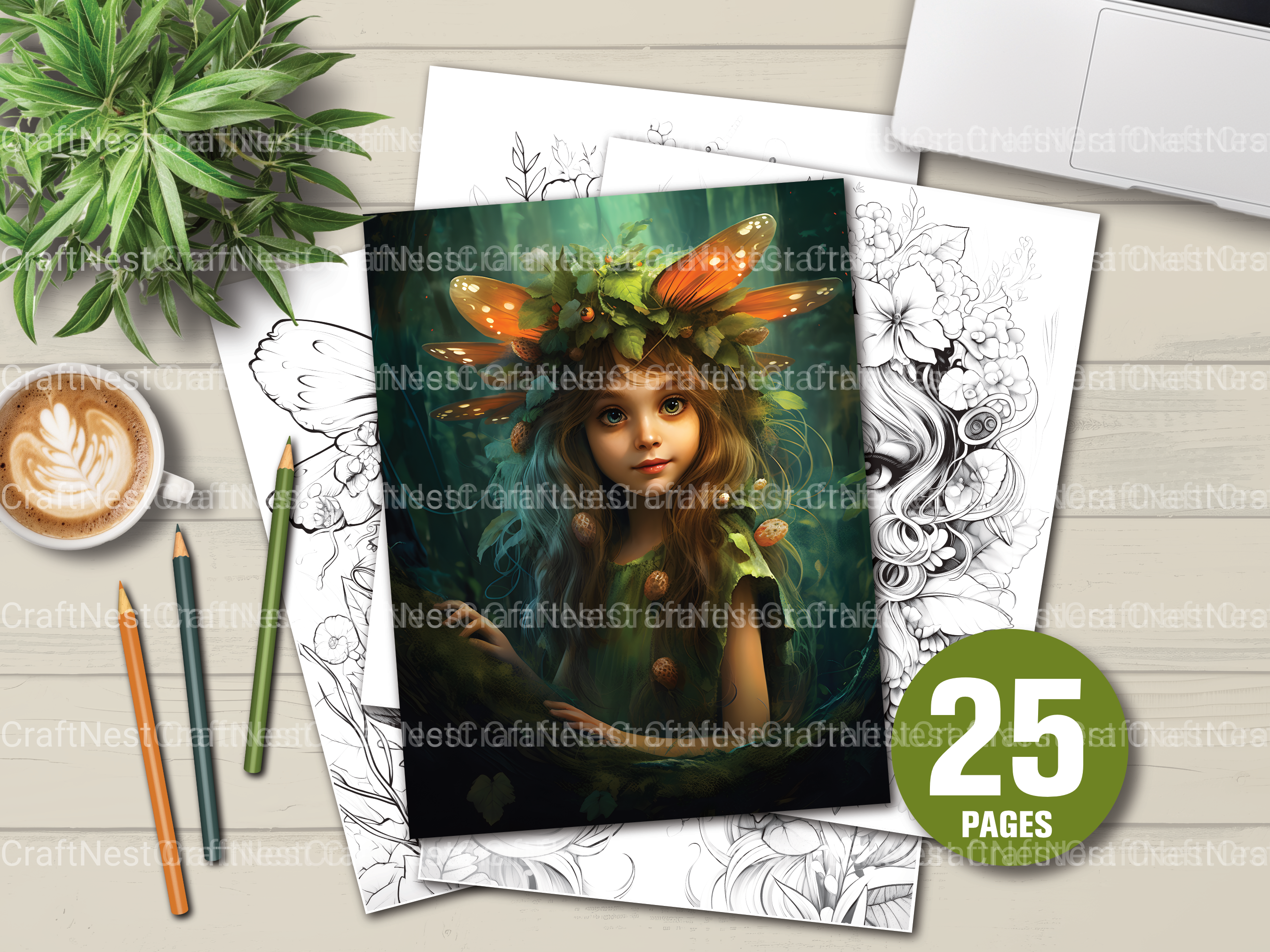 Forest Fairies Coloring Book