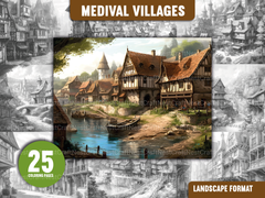 Medieval Village Coloring Book - CraftNest - Digital Crafting and Art