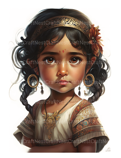 Cute Maya Girl Coloring Book - CraftNest - Digital Crafting and Art