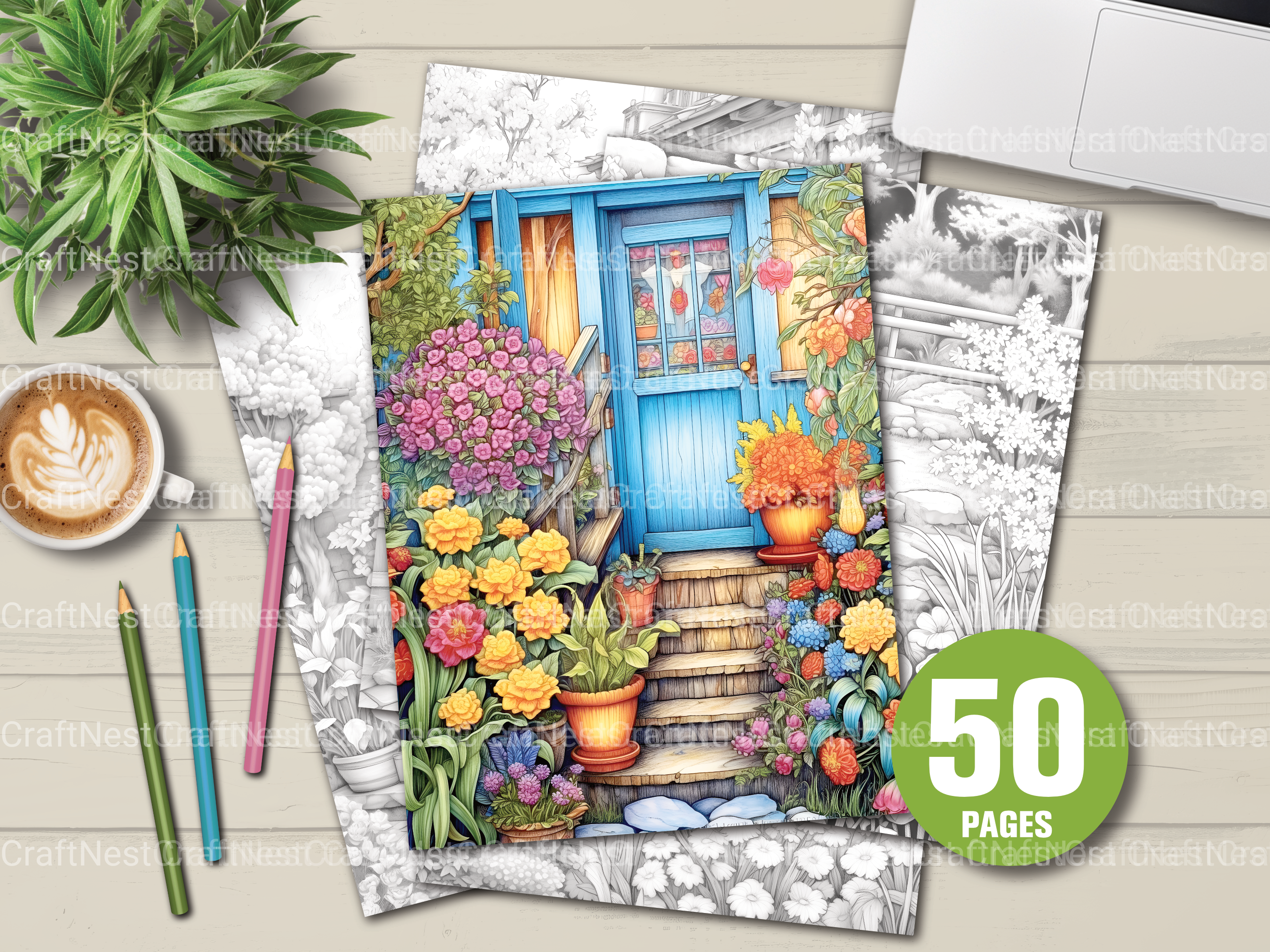 Spring Garden Coloring Book - CraftNest - Digital Crafting and Art