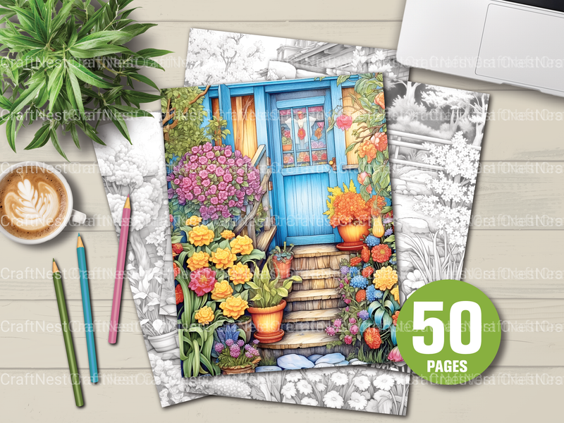 Spring Garden Coloring Book - CraftNest - Digital Crafting and Art