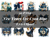Silvester Cyan Blue Clipart