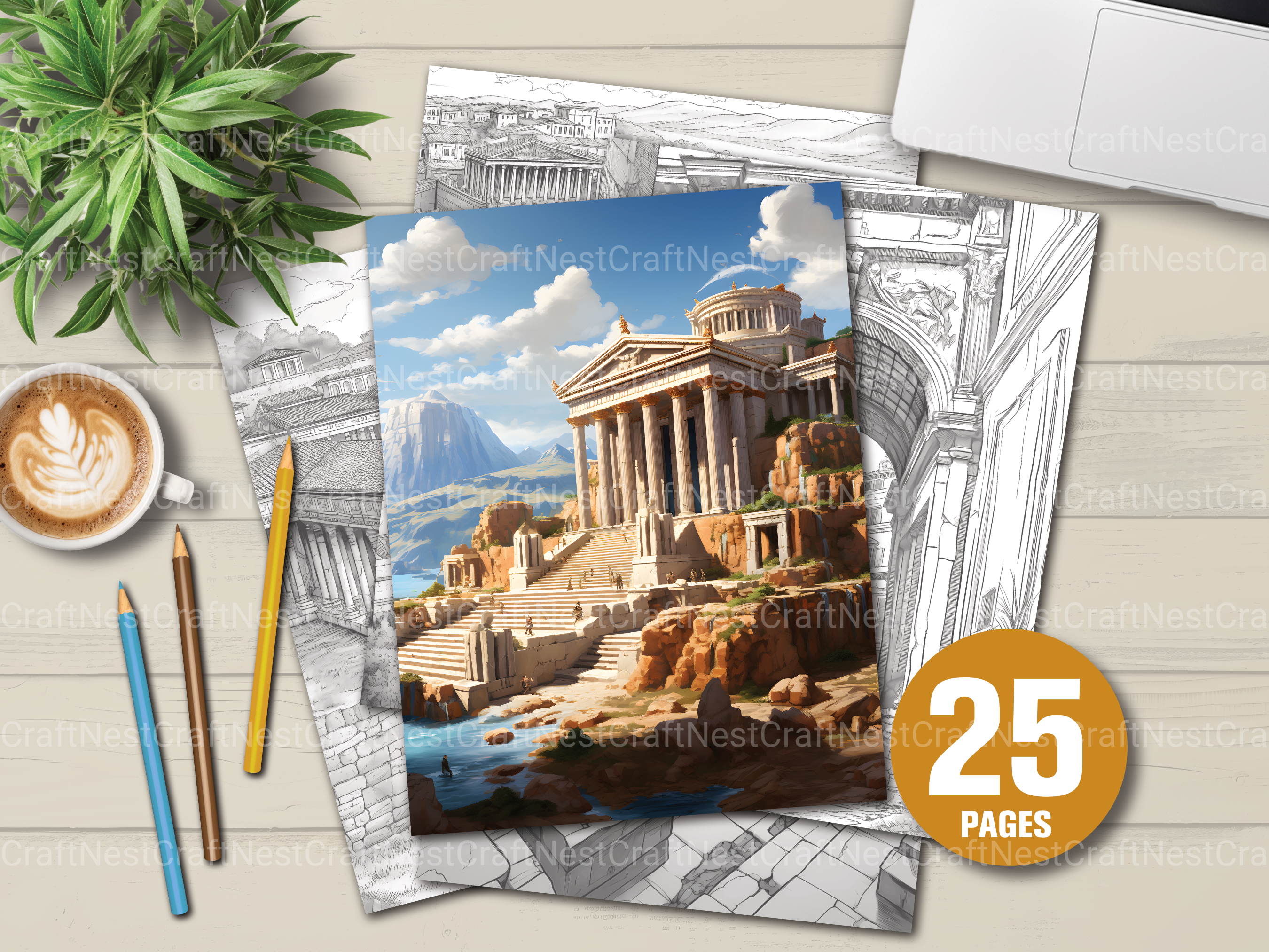 Ancient Rome Coloring Book - CraftNest - Digital Crafting and Art