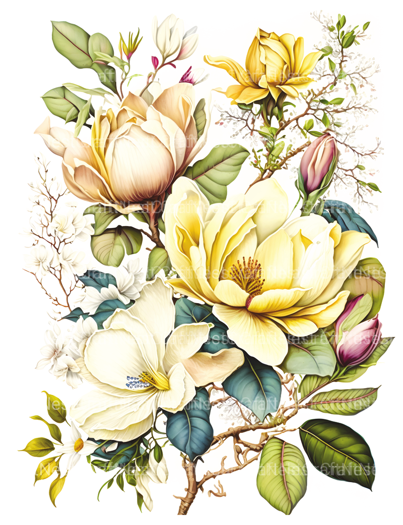 Magnolia Flower Coloring Book - CraftNest - Digital Crafting and Art