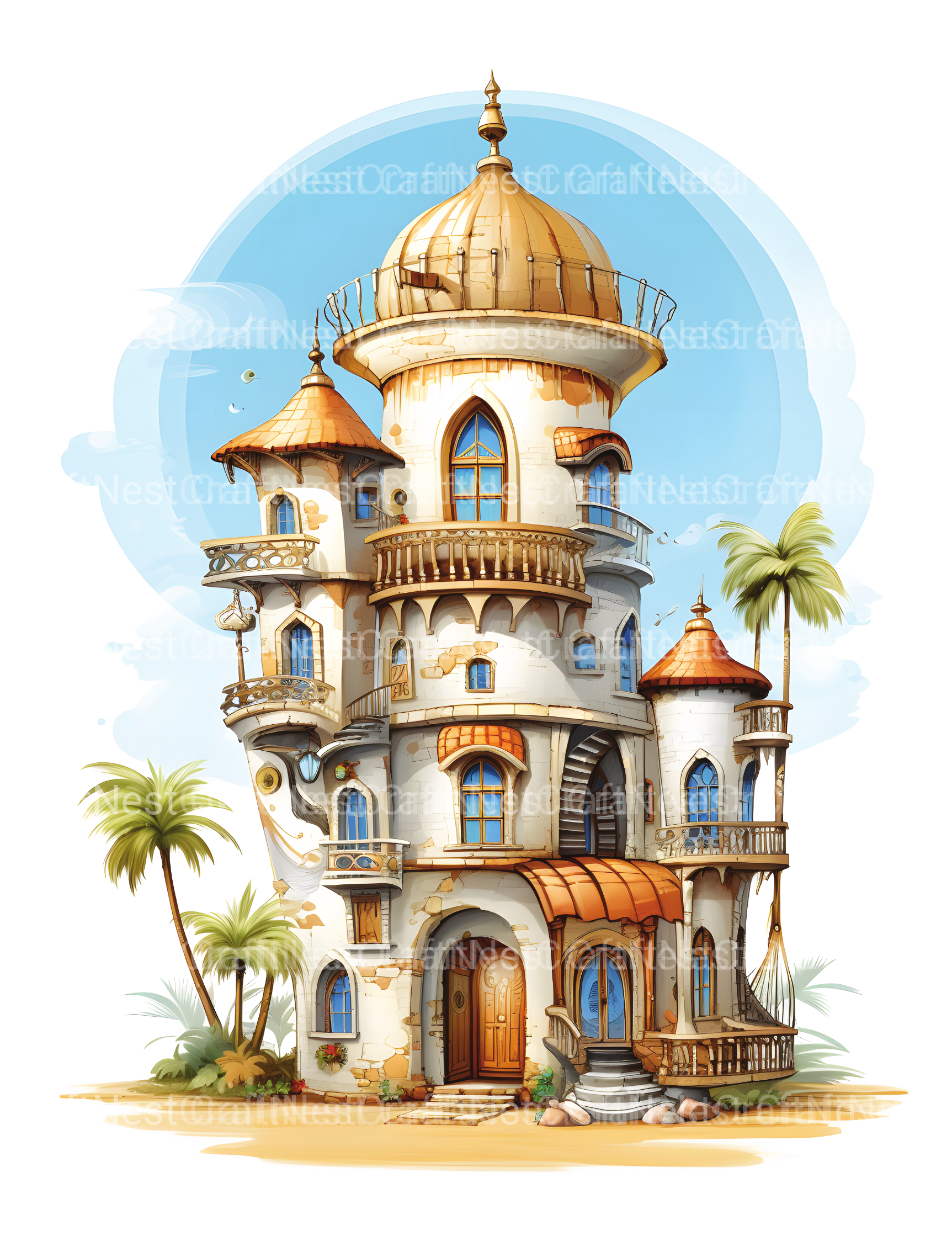 Indian Tiny House Coloring Book