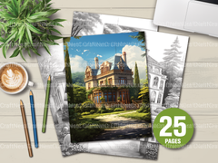 German Villas Coloring Book - CraftNest - Digital Crafting and Art