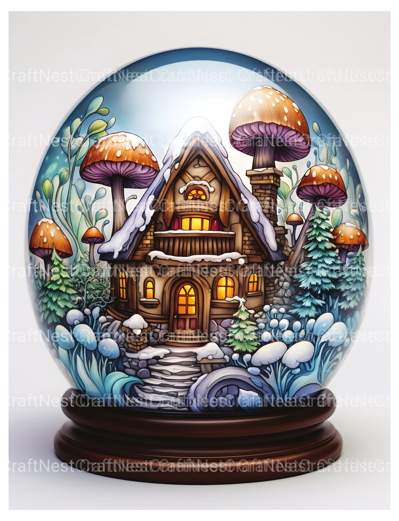 Snowball Fairy House Coloring Book - CraftNest - Digital Crafting and Art