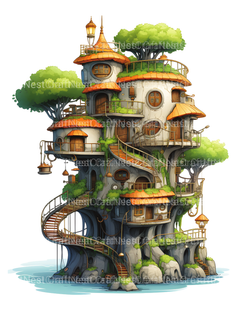 Future Treehouse Coloring Book - CraftNest - Digital Crafting and Art