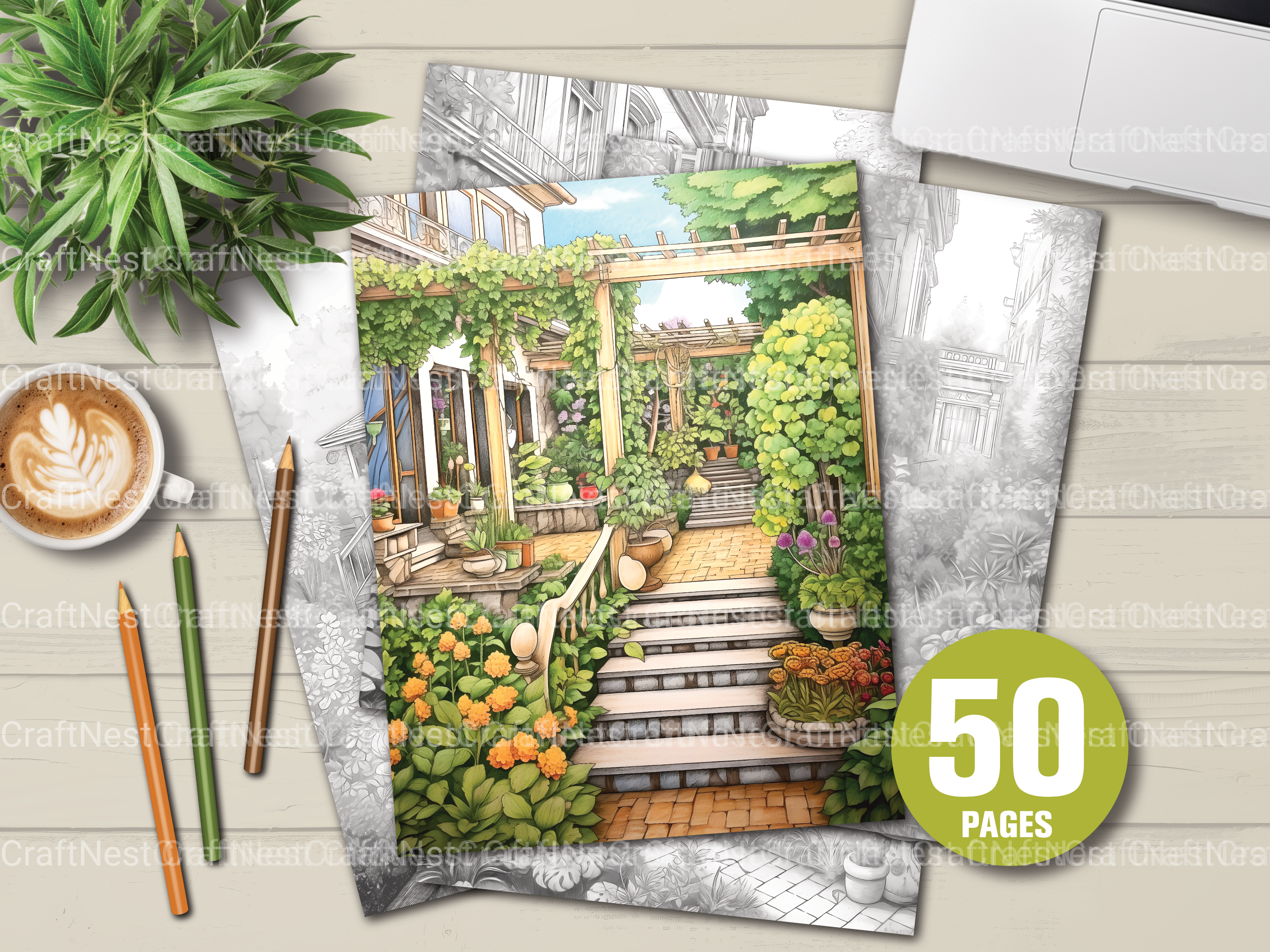 Garden Terrace Coloring Book