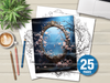 Blooming Mirror Coloring Book