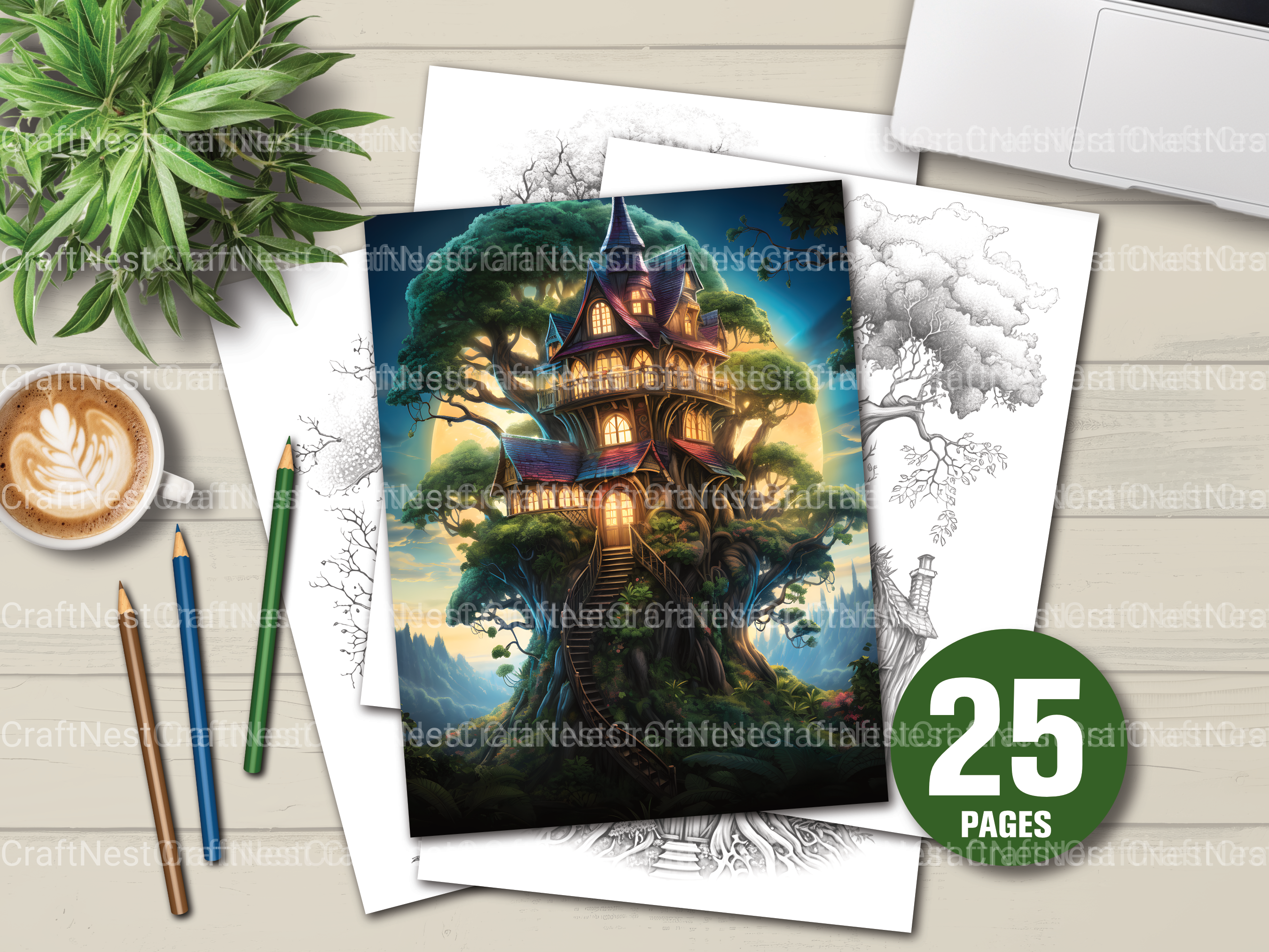 Treehouse Coloring Book 3