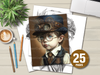 Steampunk Boy Coloring Book