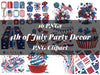 4th of July Party Decor Clipart