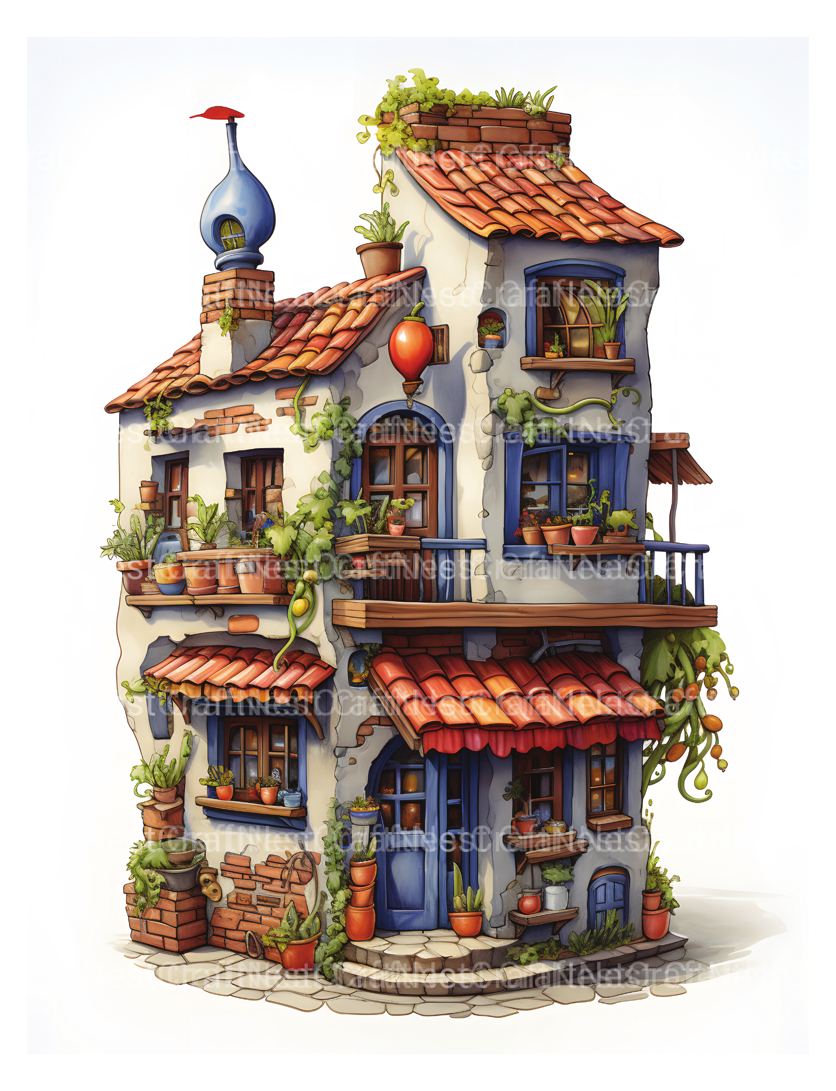 Chile Tiny House Coloring Book 1 - CraftNest - Digital Crafting and Art