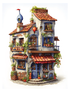 Chile Tiny House Coloring Book 1 - CraftNest - Digital Crafting and Art