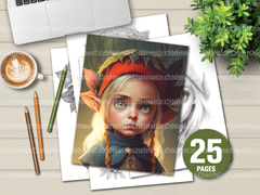 Gothic Girl Coloring Book - CraftNest - Digital Crafting and Art