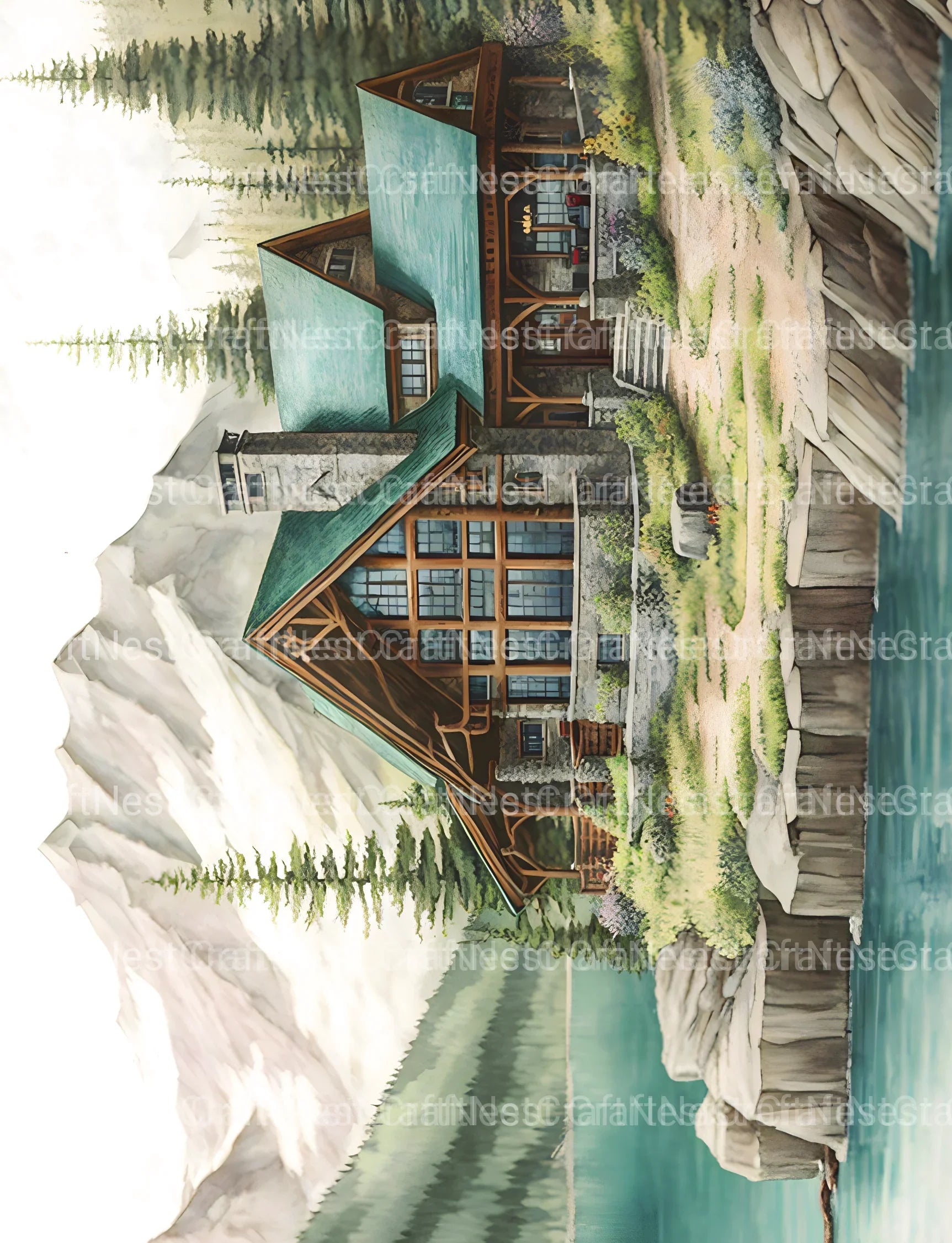 Cabin Landscapes Coloring Book - CraftNest - Digital Crafting and Art