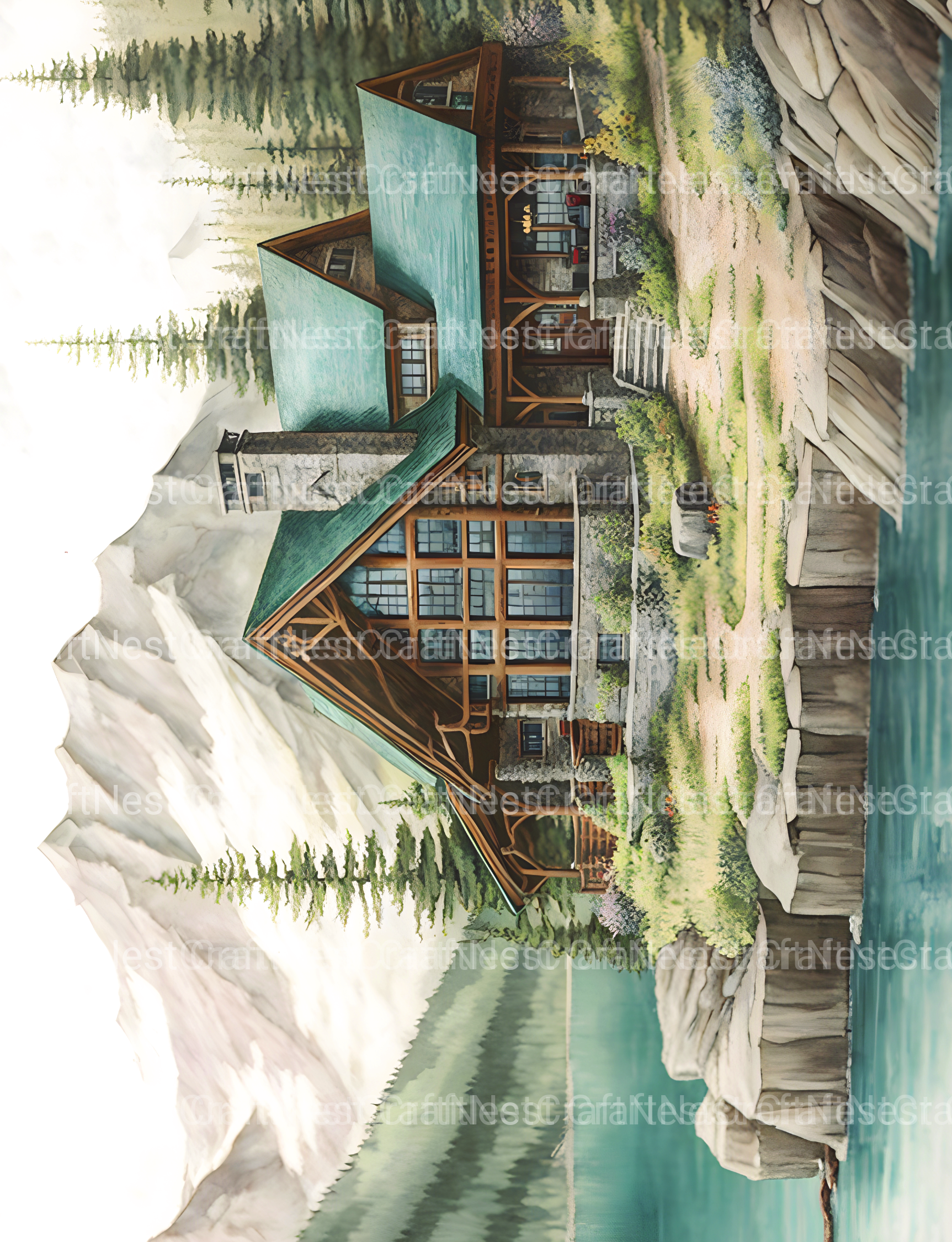 Cabin Landscapes Coloring Book - CraftNest - Digital Crafting and Art