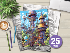 Sci-Fi Landscape Coloring Book - CraftNest - Digital Crafting and Art