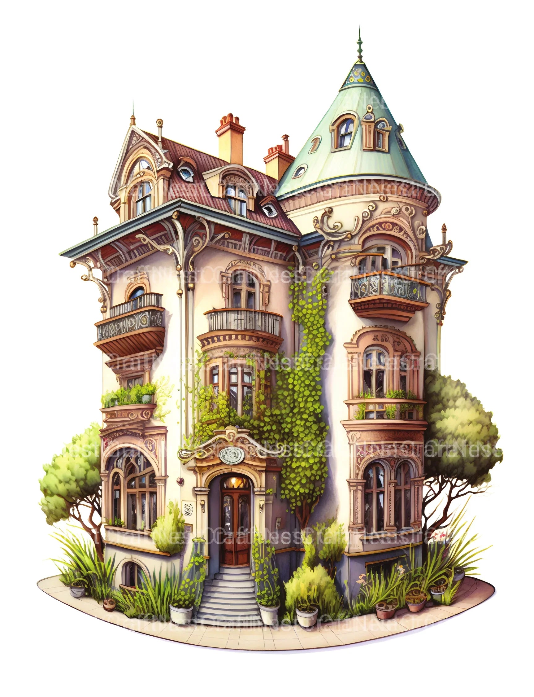 German Tiny House Coloring Book - CraftNest - Digital Crafting and Art