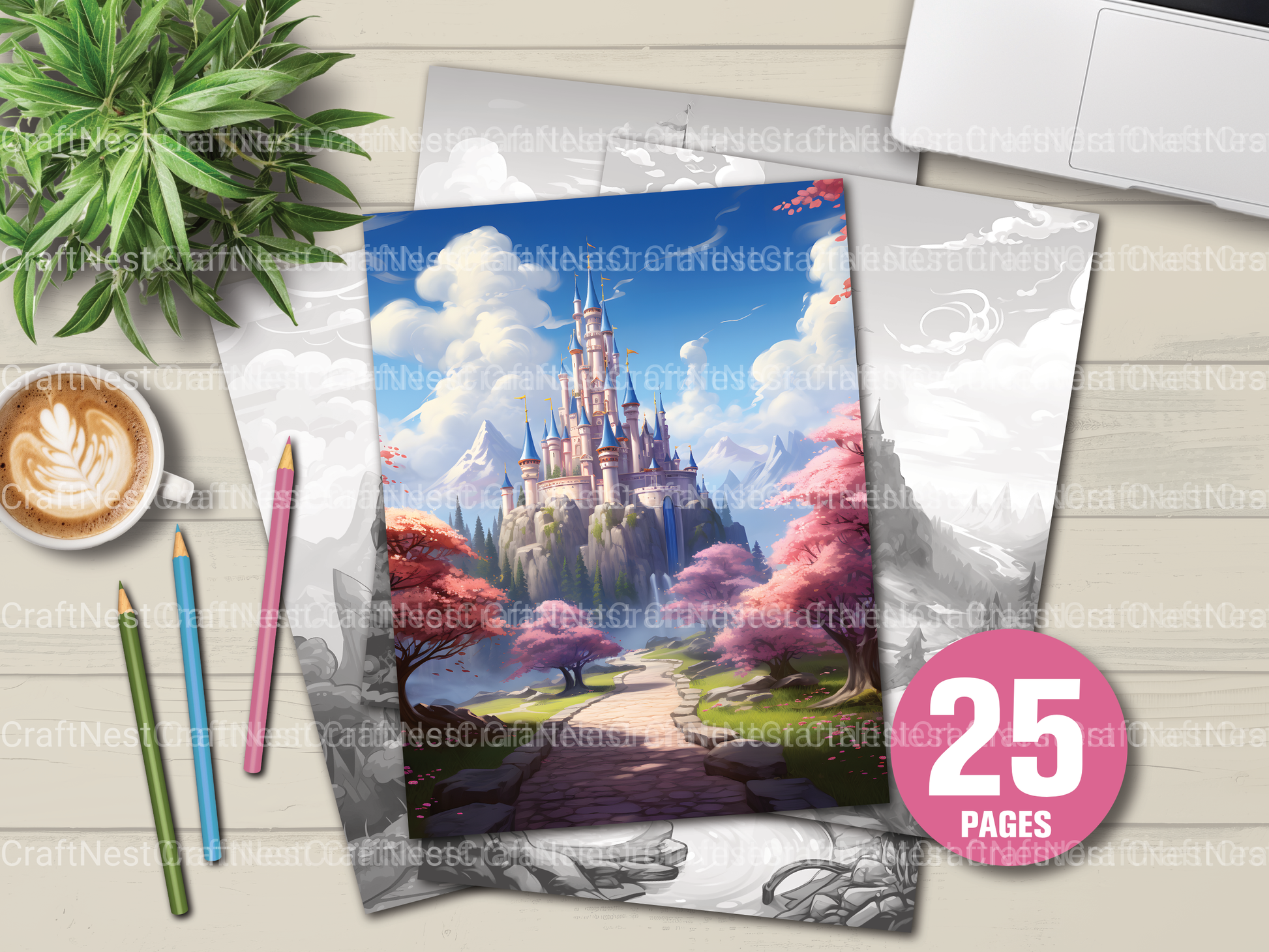 Fairytale Kingdom Coloring Book - CraftNest - Digital Crafting and Art