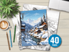 Winter Villages Coloring Book