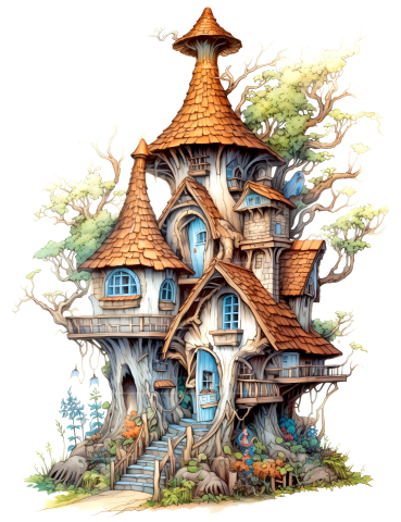 Fairy Houses 2 Coloring Book - CraftNest - Digital Crafting and Art