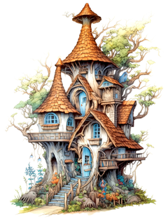 Fairy Houses 2 Coloring Book - CraftNest - Digital Crafting and Art