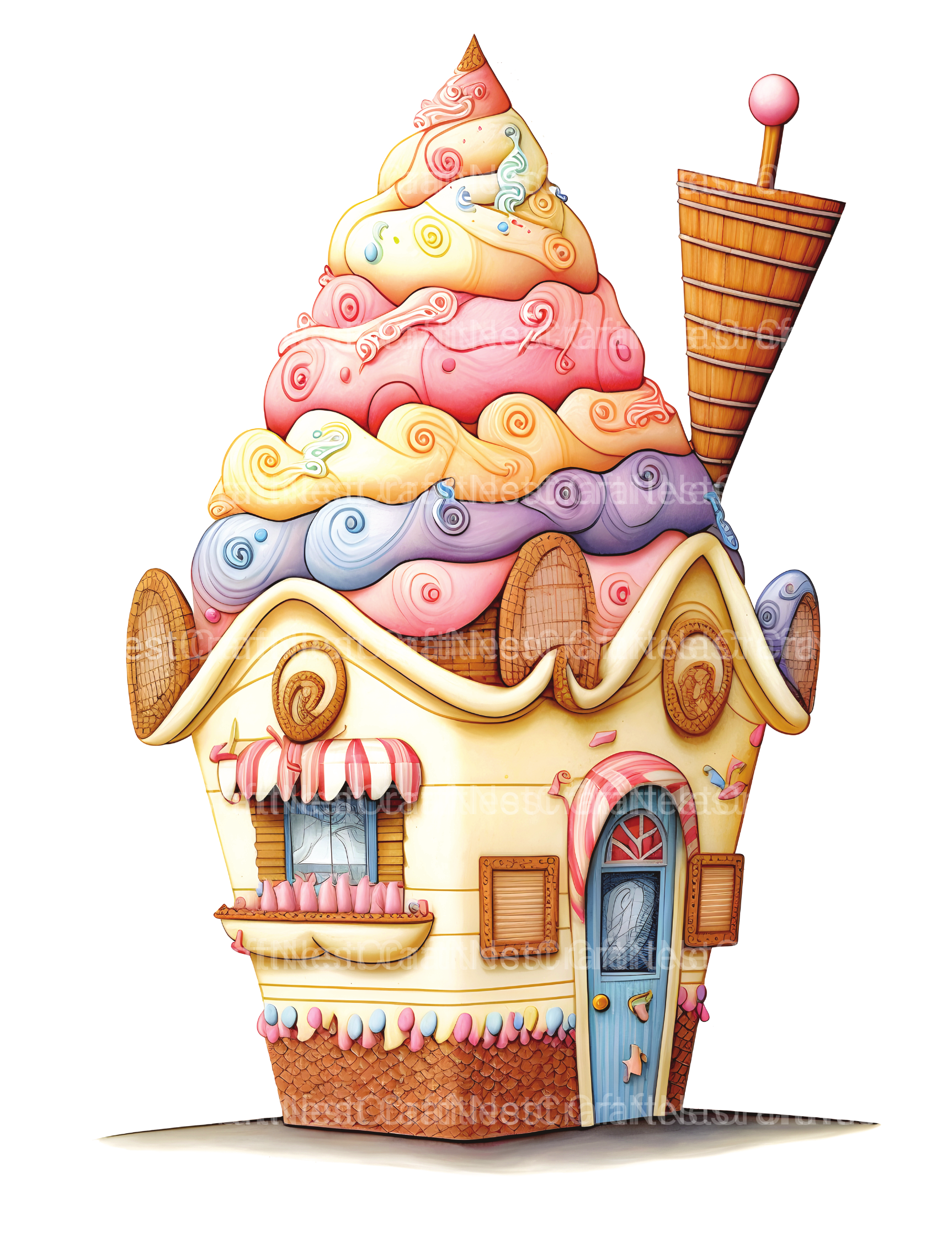 Ice Cream House Coloring Book - CraftNest - Digital Crafting and Art