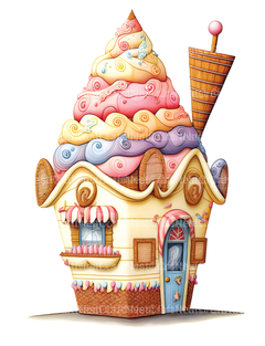 Ice Cream House Coloring Book - CraftNest - Digital Crafting and Art