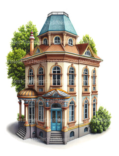 German Tiny House Coloring Book - CraftNest - Digital Crafting and Art