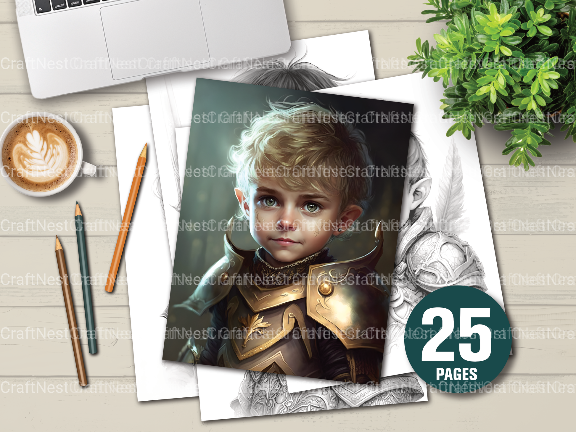 Steampunk Boy Coloring Book - CraftNest - Digital Crafting and Art