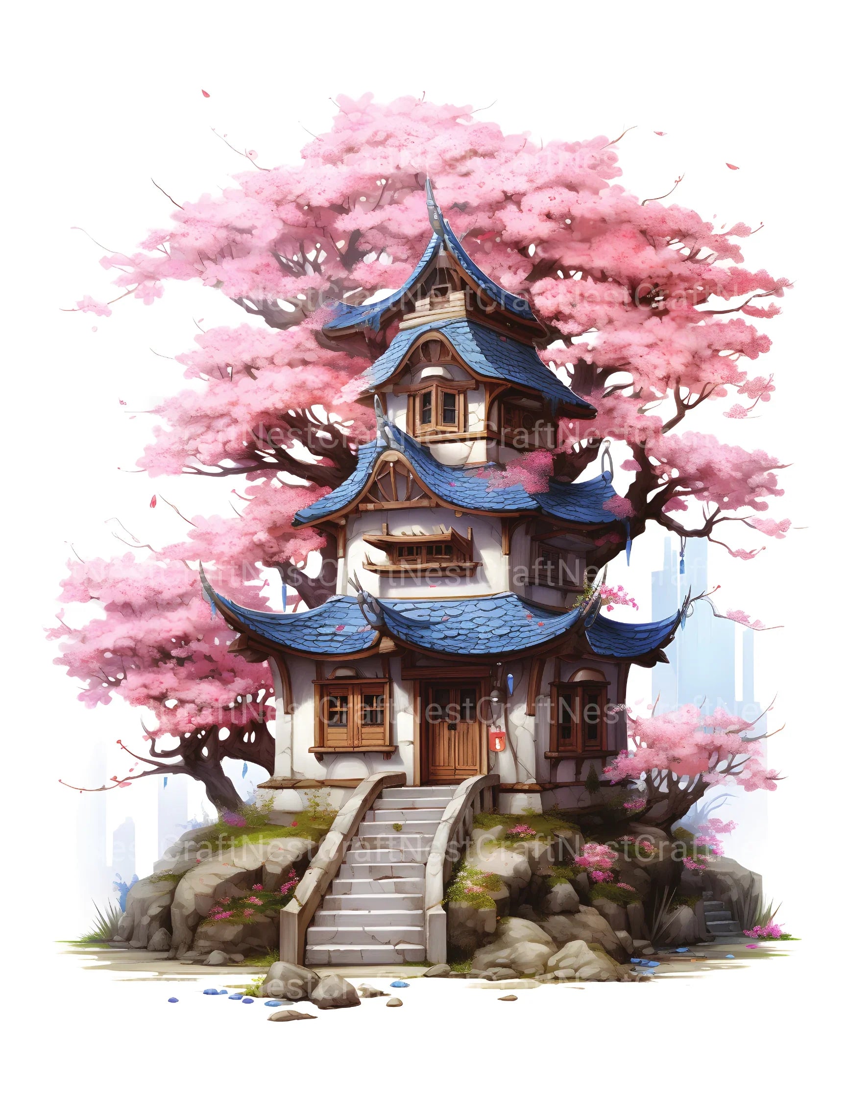 Japanese Tiny House Coloring Book - CraftNest - Digital Crafting and Art
