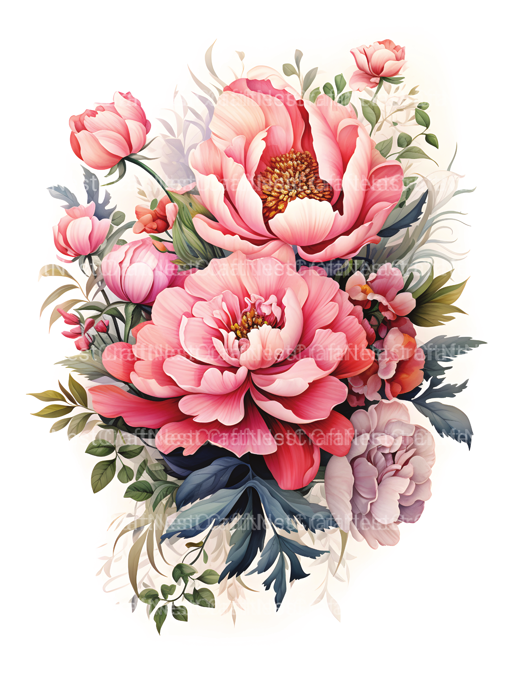 Peony Flower Coloring Book - CraftNest - Digital Crafting and Art