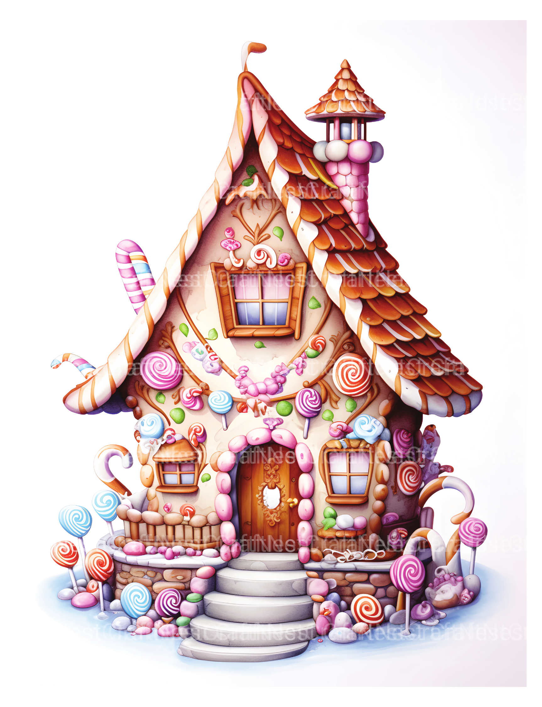 Gingerbread Fairy House Coloring Book